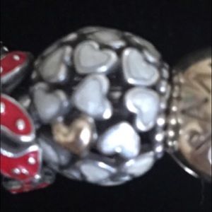 Auth Pandora Gold Abundance Love Heart Charm